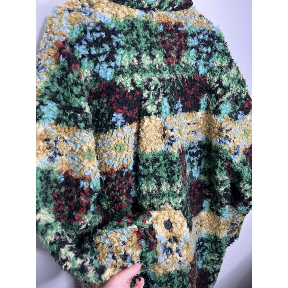NWT Urban Outfitters Womens Teddy Coat Jacket Sherpa Button Pockets Size Large - Picture 7 of 8